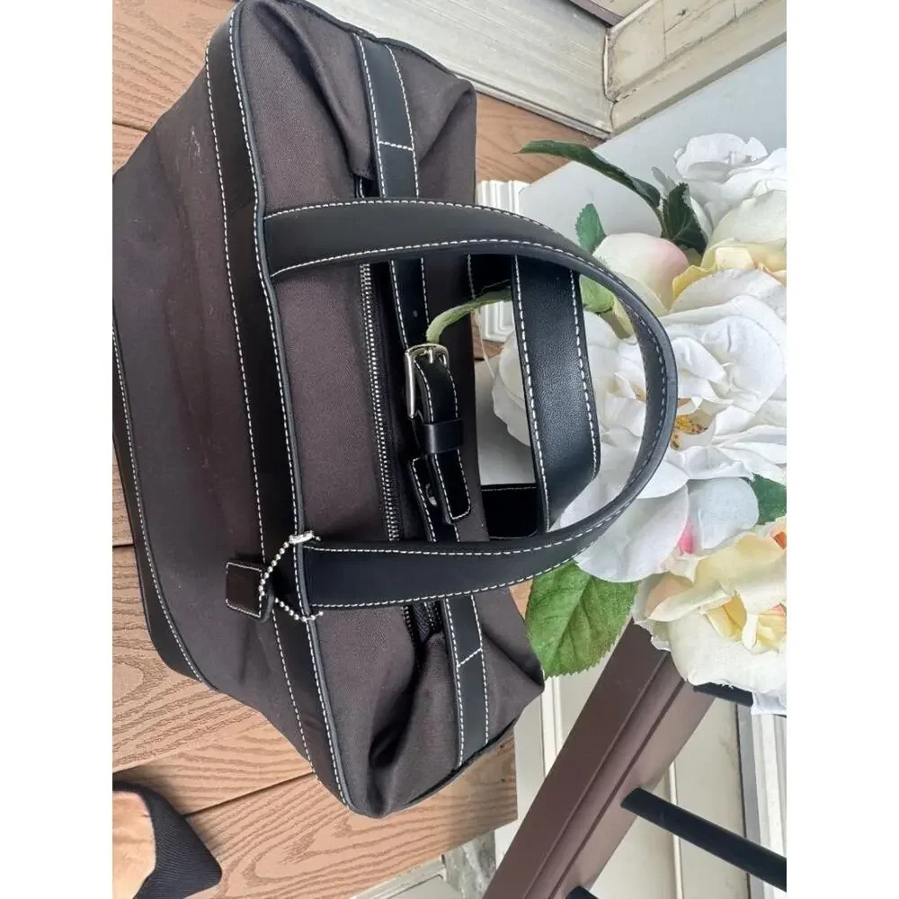 new COACH 5459 TRAVEL CANVAS LEATHER TOILETRY BAG TOTE (pu110